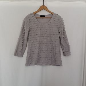 Beautiful Grey Ruffled Blouse